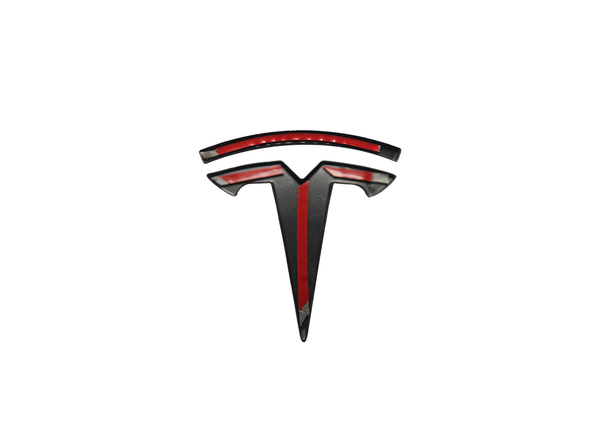 Tesla Logo Sticker (wheel & front trunk & rear trunk ) ABS Carbon Fiber